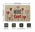 GAGEC Valentines Day Door Mat Hello Love Hearts Decorative 17x27 Inch by Deal US