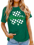 Women's St Patricks Holiday Loose Fit Irish Clover Glitter Crewneck Shirt XL by Deal US
