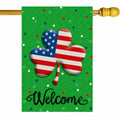 ZAEW St. Patrick's Day Shamrocks Garden Flag 12x18 Inch Green Double Sided by Deal US