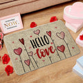 GAGEC Valentines Day Door Mat Hello Love Hearts Decorative 17x27 Inch by Deal US