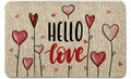 GAGEC Valentines Day Door Mat Hello Love Hearts Decorative 17x27 Inch by Deal US