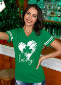 Womens St Patricks Lucky Green T Shirt Four-Leaf Clover Shamrock Size XXL by Deal US