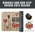GAGEC Valentines Day Door Mat Hello Love Hearts Decorative 17x27 Inch by Deal US