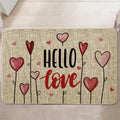 GAGEC Valentines Day Door Mat Hello Love Hearts Decorative 17x27 Inch by Deal US