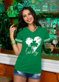 Womens St Patricks Lucky Green T Shirt Four-Leaf Clover Shamrock Size XXL by Deal US