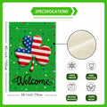 ZAEW St. Patrick's Day Shamrocks Garden Flag 12x18 Inch Green Double Sided by Deal US