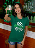 Women's St Patricks Holiday Loose Fit Irish Clover Glitter Crewneck Shirt XL by Deal US