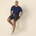 Amazon Essentials Men’s 9" Swim Trunks Black Mesh Lining Pockets Size M by Deal US