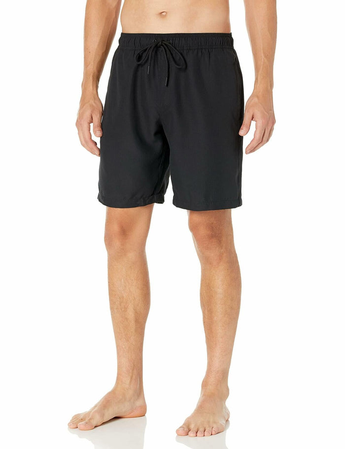 Amazon Essentials Men’s 9" Swim Trunks Black Mesh Lining Pockets Size M by Deal US