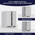 GAODEXIN 3-in-1 Cabinet Foot Pulls 2-Pack Trash Drawer Handle White by Deal US