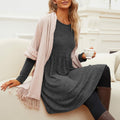 Jar of Love Womens Long Sleeve Mini Sweater Dress Dark Grey Size M by Deal US