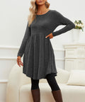 Jar of Love Womens Long Sleeve Mini Sweater Dress Dark Grey Size M by Deal US