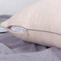 Jepeak Linen Throw Pillow Covers 20x20 Inch Butter Beige 2 Pack by Deal US
