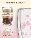 Double Walled Glass Coffee Mug Dolphins 9oz Clear Insulated Cup by Deal US