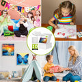 12PCS Mini Canvas and Easel Set 4x4in Cotton Canvases Small Art Stand by Deal US