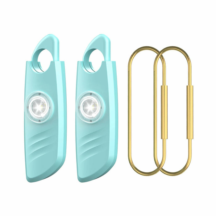 Safe Sound Personal Alarm 2 Pack 140db Siren Strobe Light Keychain by Deal US
