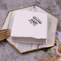 VOWFOO Mahjong Cocktail Napkins 100pcs 5x5 2-ply Mahjong Retirement Plan by Deal US