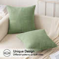 EMEMA Corduroy Throw Pillow Covers 12x20 Rust Pack of 2 Boho Decorative by Deal US