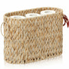 ELINZINE Toilet Paper Holder & Storage Basket for 6 Mega Rolls Grey 1 Pack