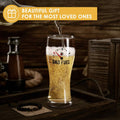 Luka Tech Funny Beer Glass 450ml Unique Father's Day Gift for Dad by Deal US