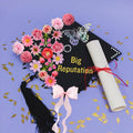 Graduation Cap Decorations 2025 Grad Kit Flowers Butterfly Pearls DIY Set by Deal US
