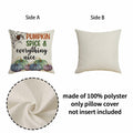 Fall Pumpkin Maple Leaf Pillow Covers 18x18 Set of 4 Autumn Thanksgiving by Deal US