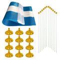 WXTWK Japan Flag Desk Flags with Stand Small Mini 12 Pack 4x6 Inch by Deal US