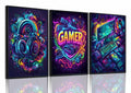 Yolbcdr Gaming Posters Set of 3 Video Game Wall Art 16x24in Unframed by Deal US