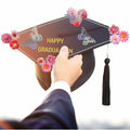 Graduation Cap Decorations 2025 Grad Kit Flowers Butterfly Pearls DIY Set by Deal US