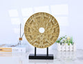 Geometric Mandala Decorative Sculpture Round Art Piece White Elegant Decor by Deal US