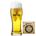 Luka Tech Funny Beer Glass 450ml Unique Father's Day Gift for Dad by Deal US
