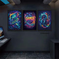 Yolbcdr Gaming Posters Set of 3 Video Game Wall Art 16x24in Unframed by Deal US