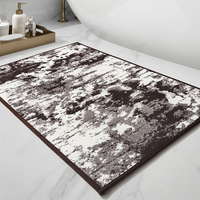 PADOOR Bath Mat Absorbent Non Slip Rubber Backing 17x24 Mocha Brown by Deal US