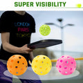 U-pick Pickleball Balls 40 Holes Outdoor Durable High Elasticity 4 Pack Multi by Deal US