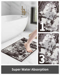 PADOOR Bath Mat Absorbent Non Slip Rubber Backing 17x24 Mocha Brown by Deal US