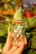 NewEleven Friendship Coffee Glass 16 Oz Gift for Women Female Bestie by Deal US