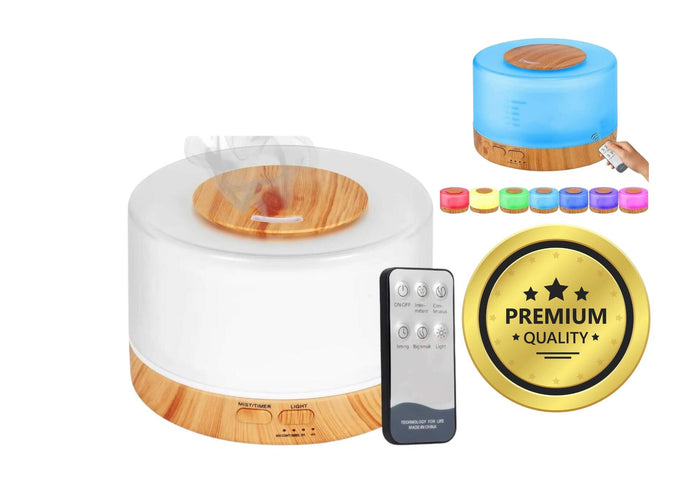 [Like New] ZENVES 500ml Ultrasonic Essential Oil Diffuser with Remote Control LED Light by Deal US