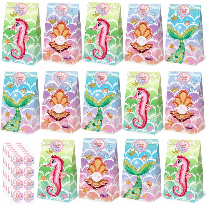 VGOODALL Mermaid Party Favor Bags Ocean Theme 54 Pack 4.7x3.1x8.7in by Deal US