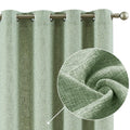 Jinchan Faux Linen Curtains 96” Gray Farmhouse Grommet Light Filtering Set by Deal US