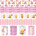 4 Rolls Valentine’s Day Bulletin Board Borders 131Ft Pink Bee Mine Trim by Deal US