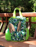 9-Piece Garden Tools Set with Gloves and Colorful Tote - Gardening Kit by Deal US