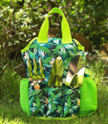 9-Piece Garden Tools Set with Gloves and Colorful Tote - Gardening Kit by Deal US