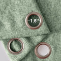 Jinchan Faux Linen Curtains 96” Gray Farmhouse Grommet Light Filtering Set by Deal US