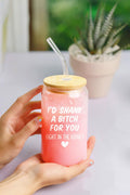 NewEleven Friendship Coffee Glass 16 Oz Gift for Women Female Bestie by Deal US