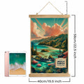 XIAOAIKA American Samoa National Park Travel Poster 16x23 Inches Wooden Frame by Deal US