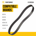 PartsBroz K070763 Micro-V Serpentine Drive Belt Compatible with Gates Black by Deal US