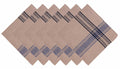 Yourtablecloth Stripe Napkin Set of 6 20x20 Nautical Blue by Deal US