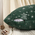 FUTEI Christmas Snowflakes Green Throw Pillow Covers Set of 2 18x18 by Deal US