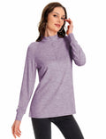 SOUL FLEX Women's 1/4 Zip Long Sleeve Athletic Shirt Deep Purple Size XL by Deal US
