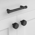 homdiy 10 Pack Matte Black Cabinet Handles 5 Inch Hole Center Zinc Alloy by Deal US